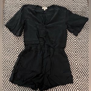 Anthropologie Cloth & Stone Dark Grey Romper with Pockets